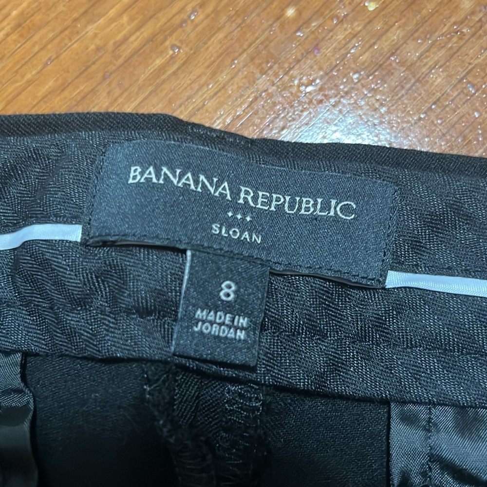 Banana Republic Black Sloan Minimalist‎ Tapered Cropped  Pants Size 8 Office - Picture 2 of 10